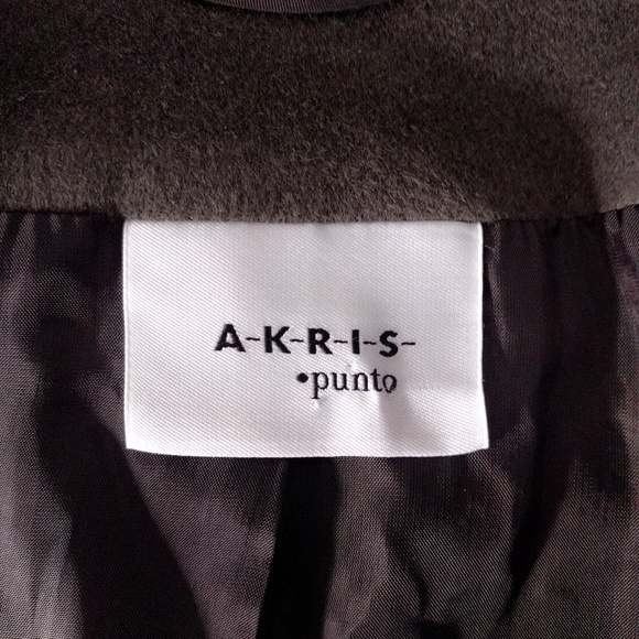 AKRIS PUNTO Gray Green Angora Wool Army Blazer S - Picture 7 of 7